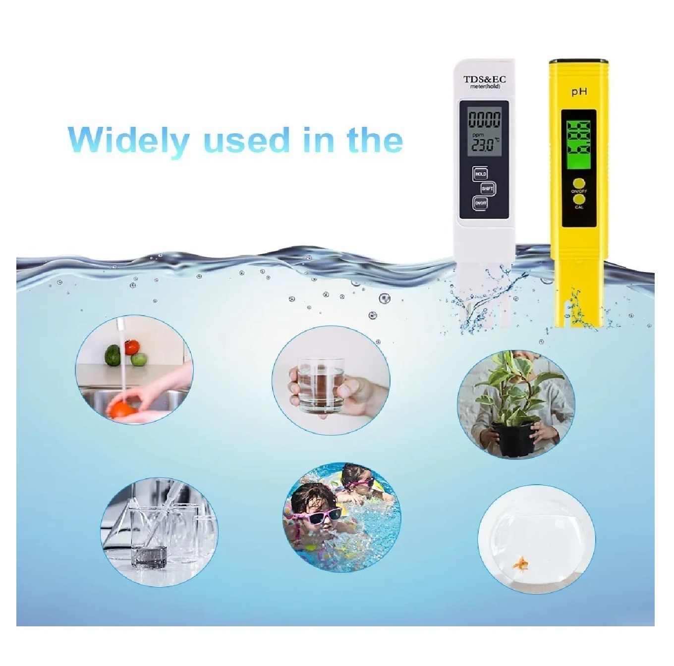 Medidor De Ph Digital+calibración De Polvo+tds Y Ec+papel Ph
