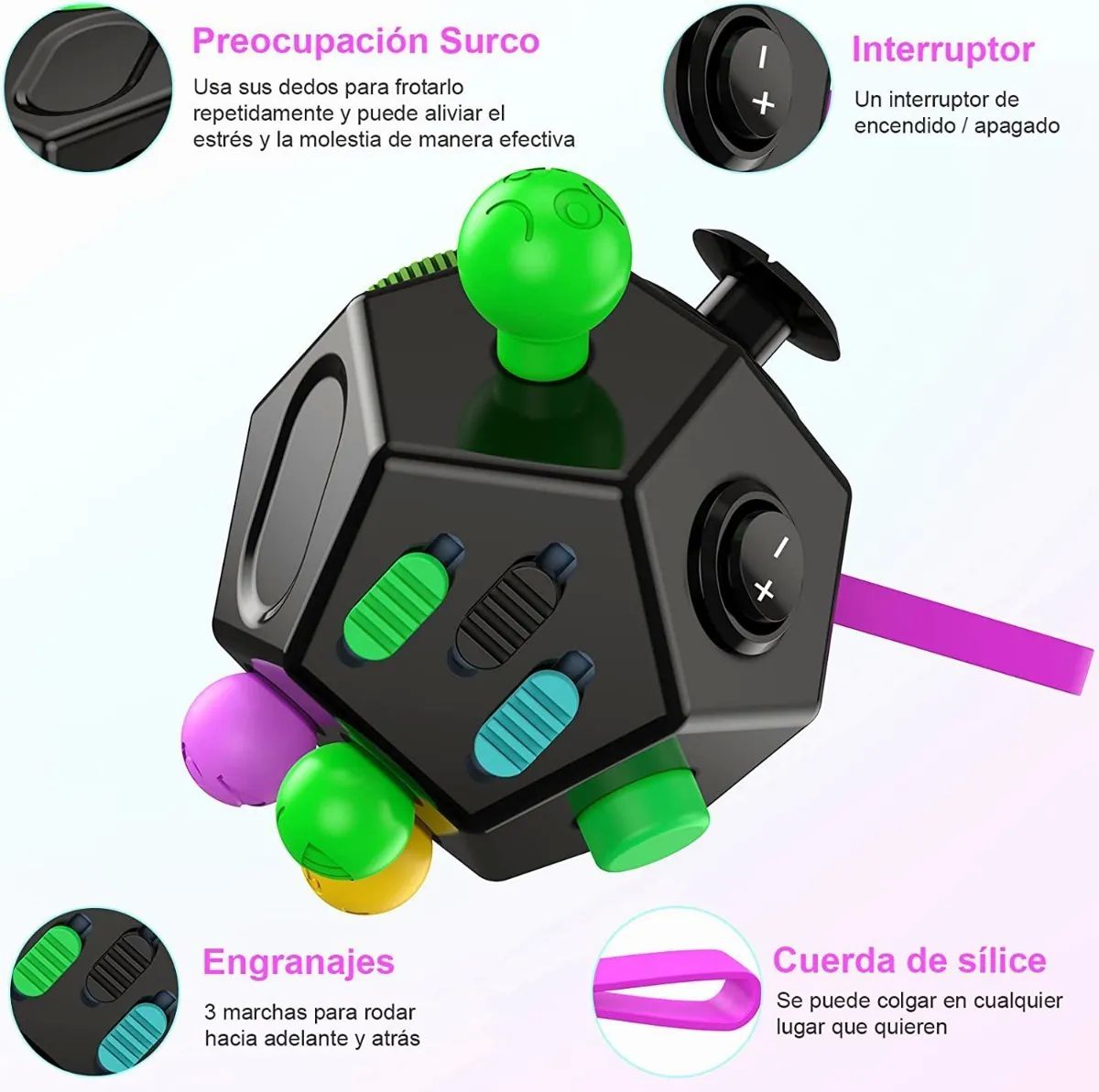 Juguete De 12 Lados Alivio Del Estrés Y La Ansiedad