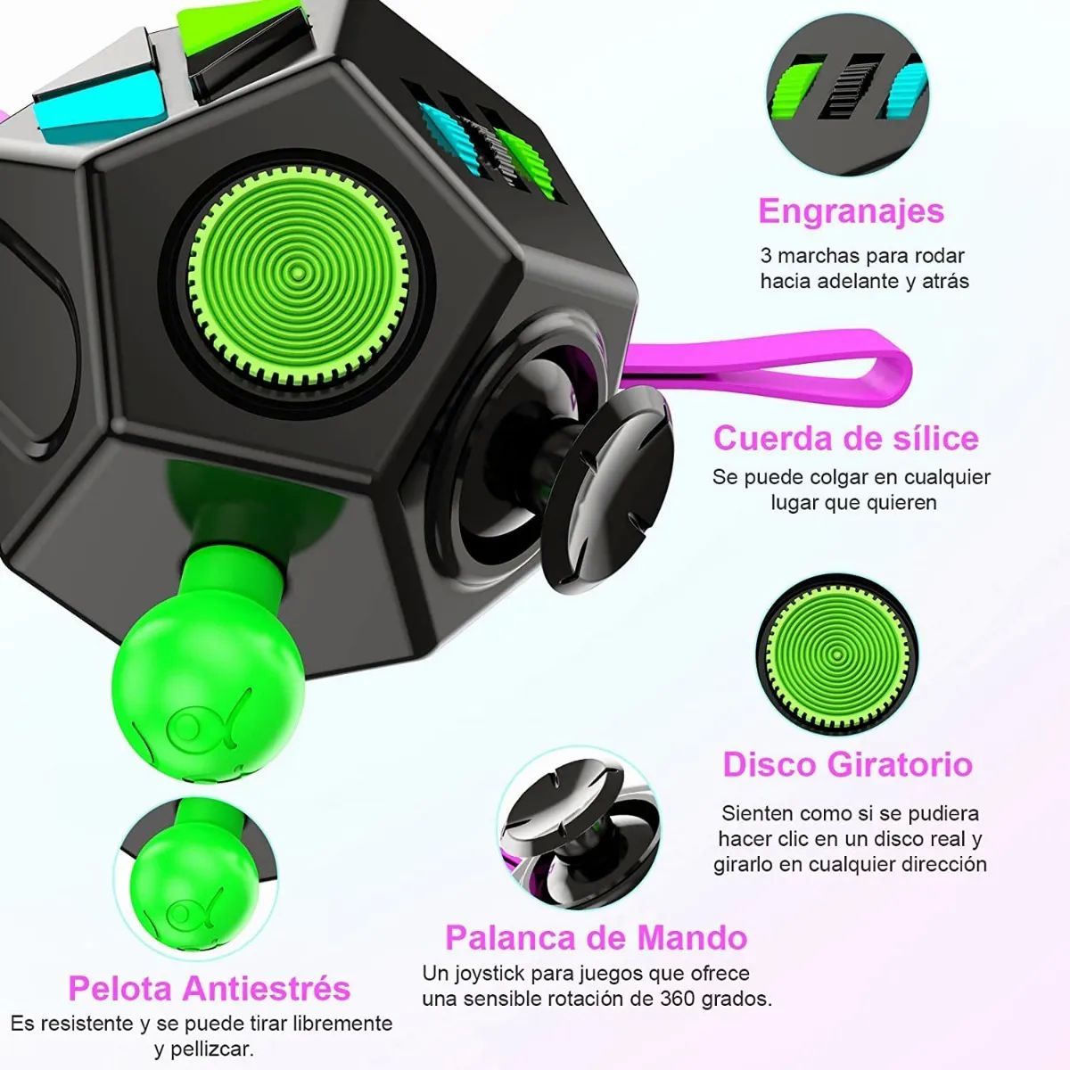 Juguete De 12 Lados Alivio Del Estrés Y La Ansiedad