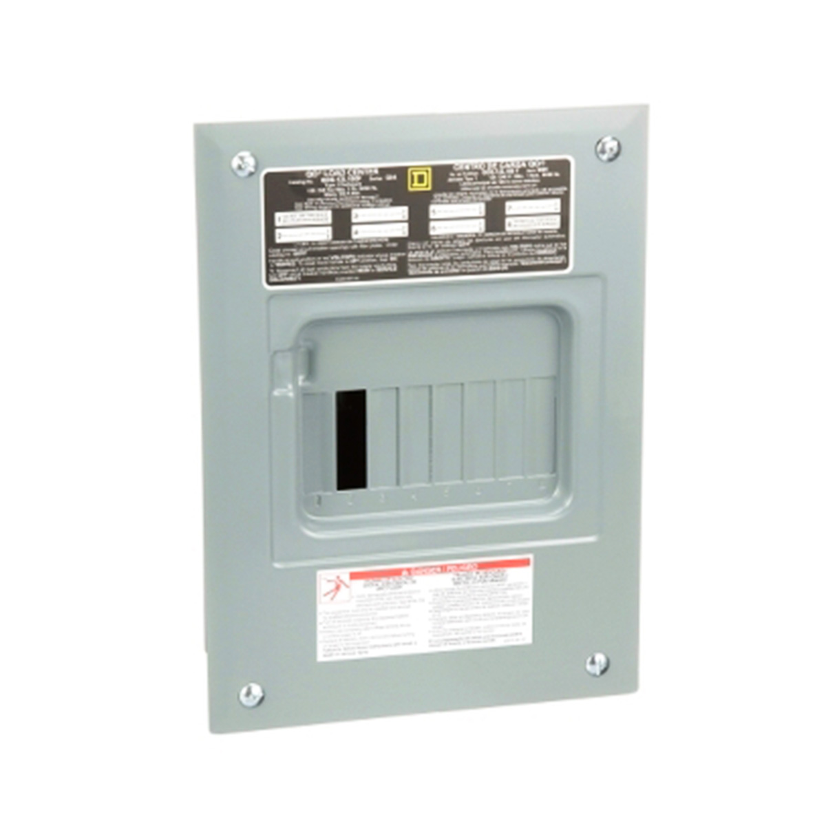 Centro de carga QO, Zapatas principales, 100  A,  1F, 3H,  6SP, Nema 1.