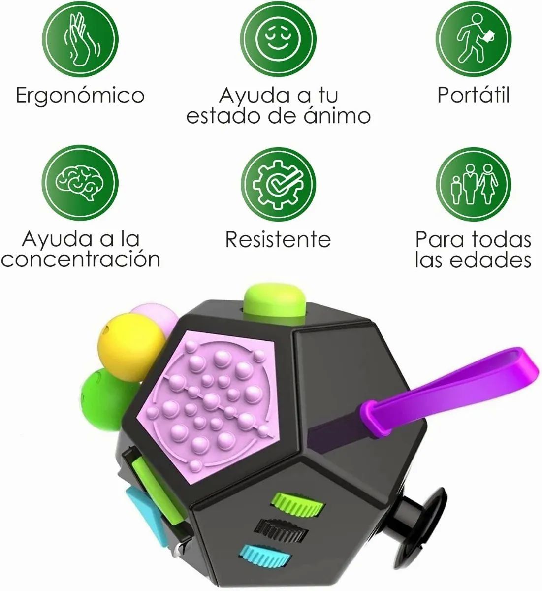 Juguete De 12 Lados Alivio Del Estrés Y La Ansiedad