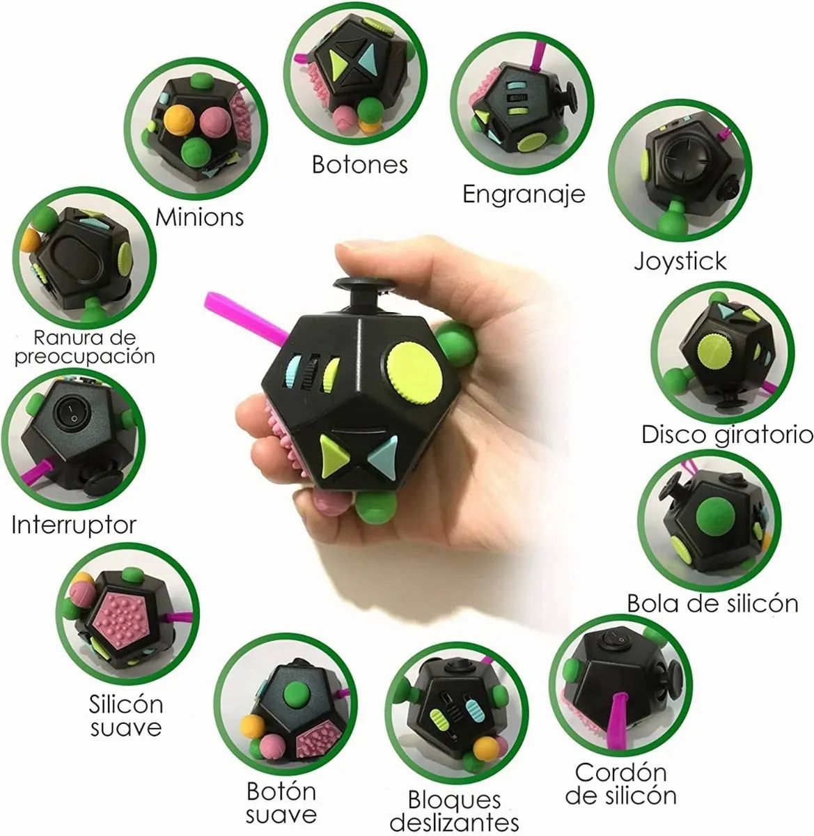 Juguete De 12 Lados Alivio Del Estrés Y La Ansiedad