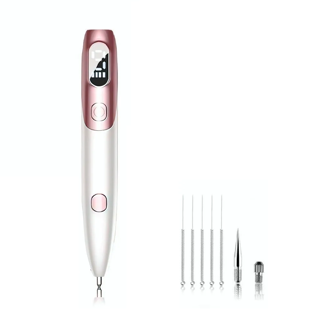 Pluma Cauterizador De Quita Verrugas Pecas Lunares Blanca con Rosa