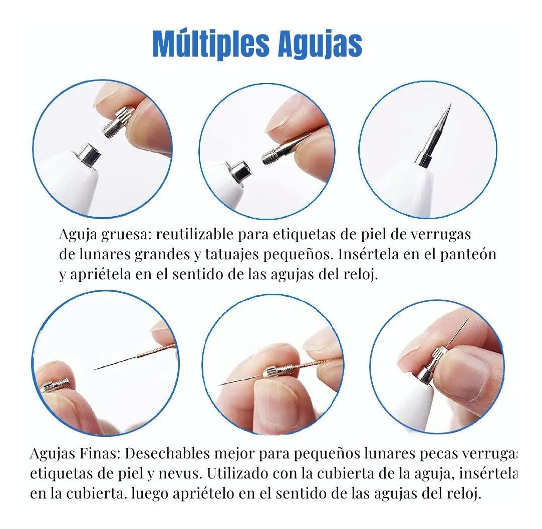 Pluma Cauterizador De Quita Verrugas Pecas Lunares Blanca con Rosa