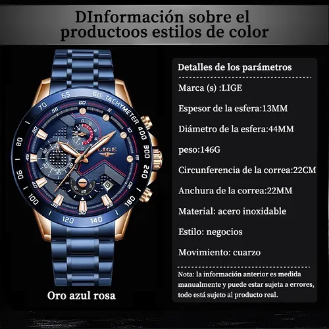 Lige - Reloj Deportivo Impermeable Para Hombre