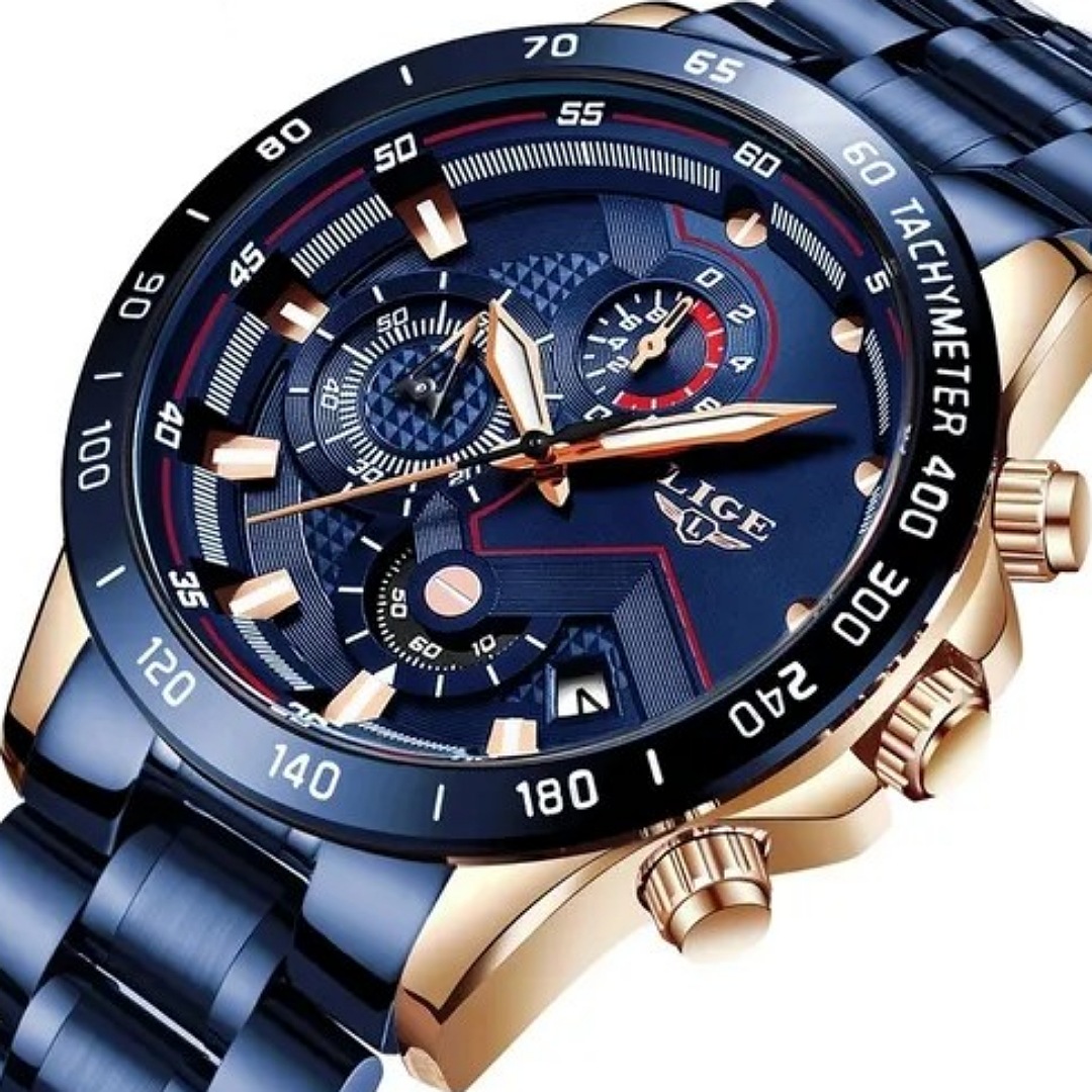 Lige - Reloj Deportivo Impermeable Para Hombre