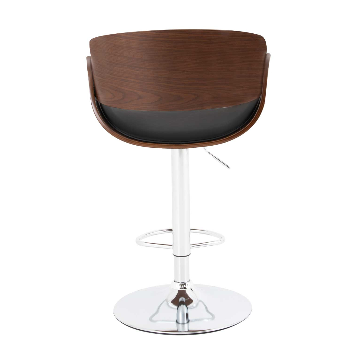 Banco para Barra Modelo Tinto de Vinipiel y madera en color negro