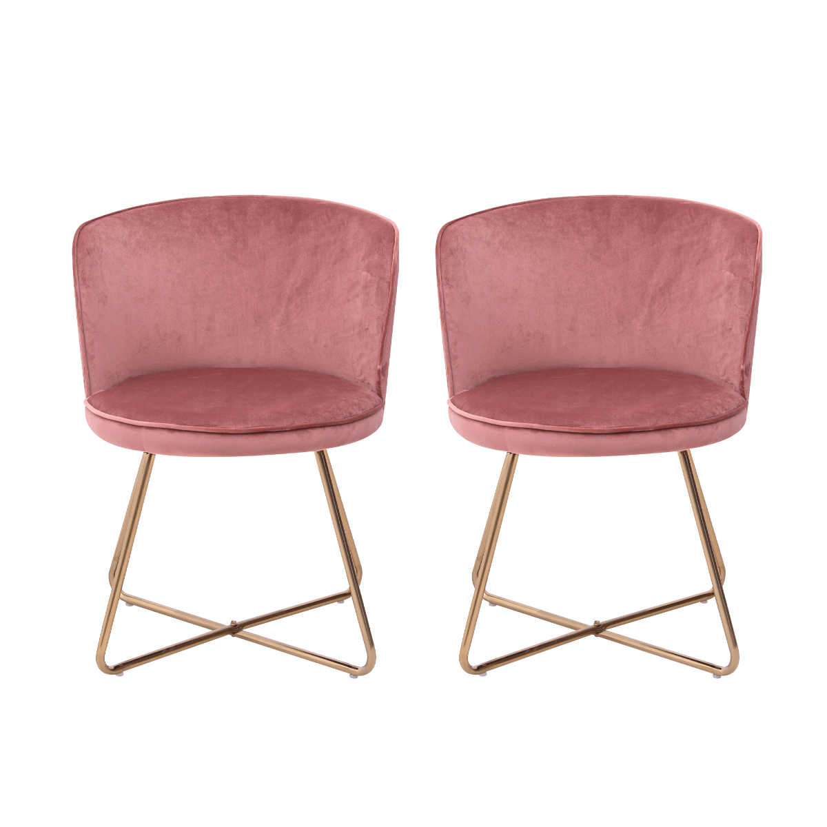 2 Sillones Vesper de Tela en color Rosa