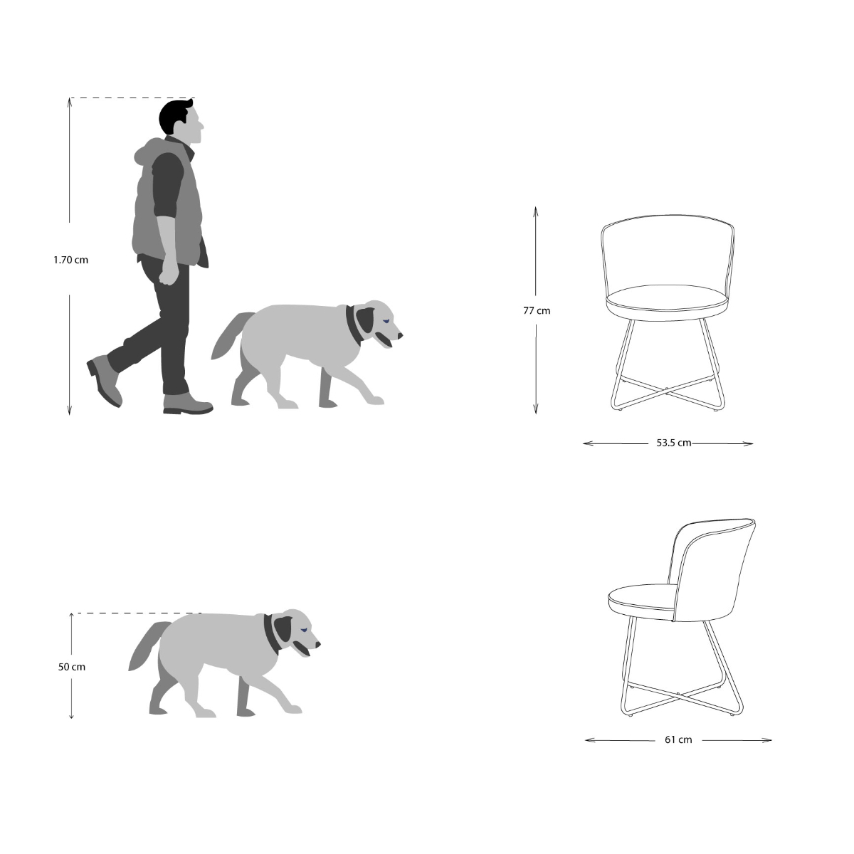 2 Sillones Vesper de Tela en color Rosa