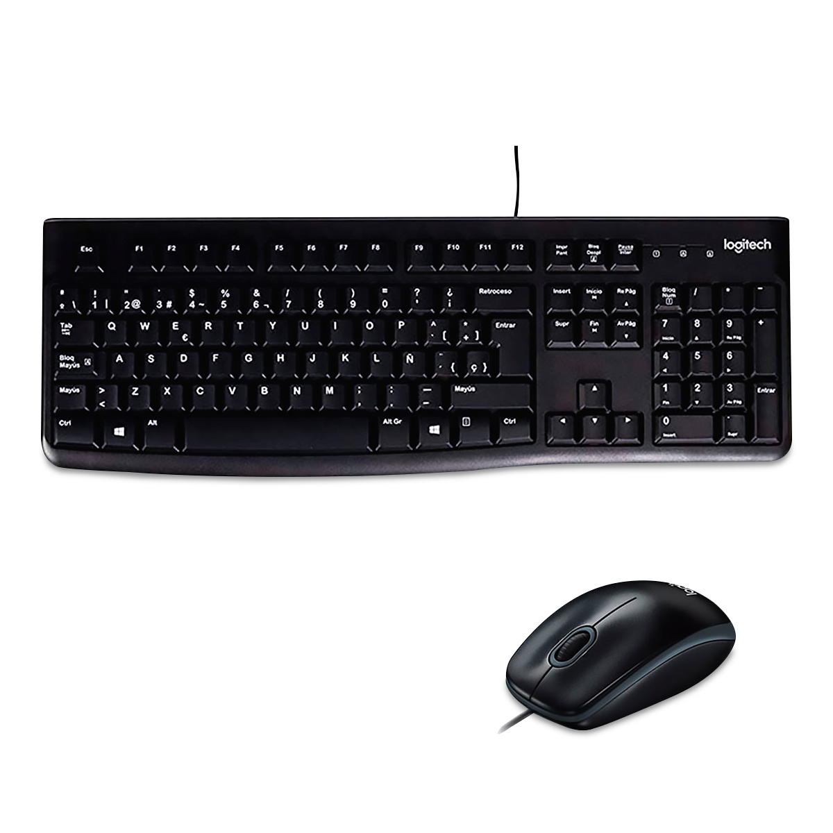 KIT TECLADO & MOUSE ALÁMBRICO LOGITECH MK120 USB