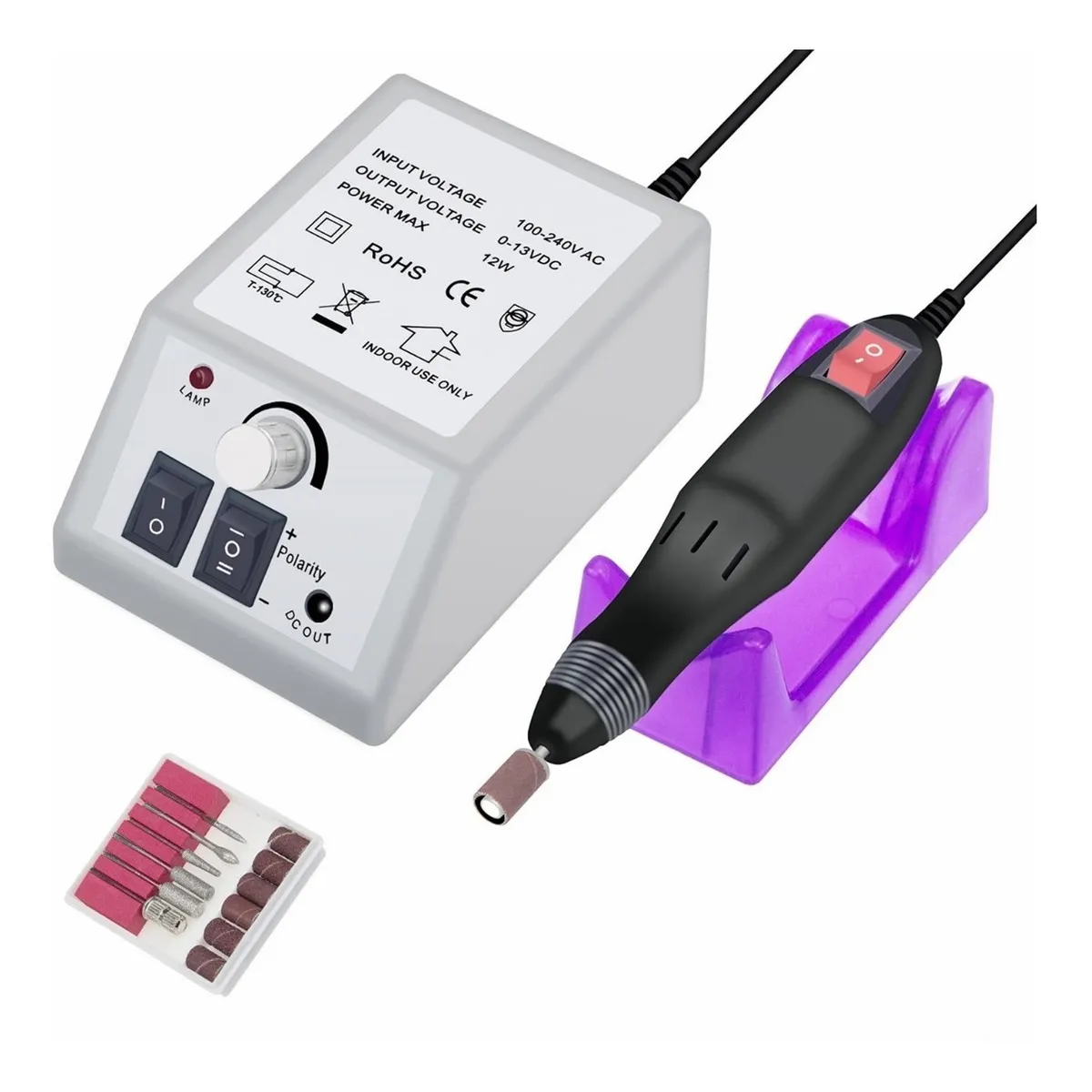 Pulidor De Uñas Eléctrica Taladro Uñas Profesional 20000rpm Blanco