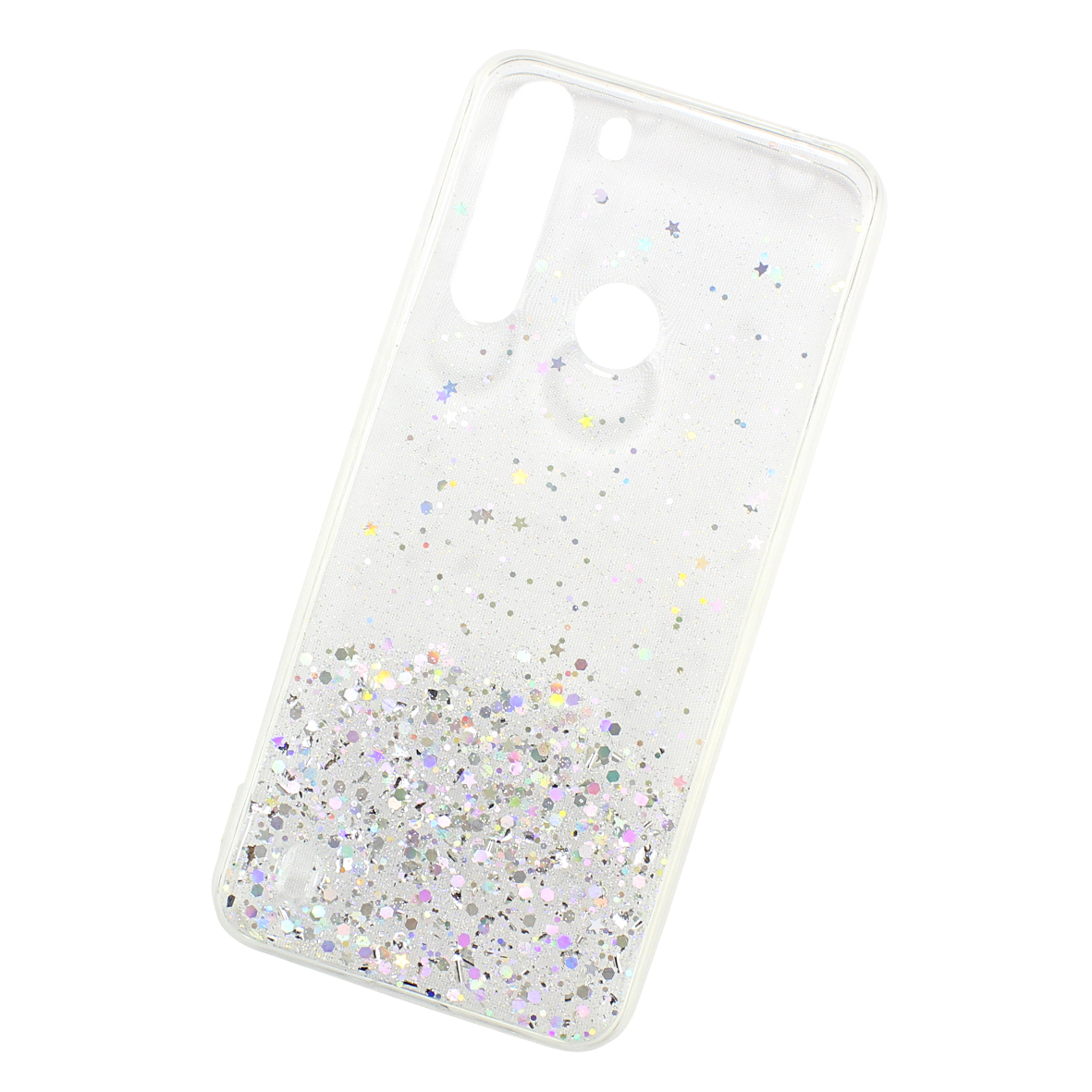 Funda Case Triche para Motorola MOTO ONE FUSION Diseño Brillos Estrellas Color Transparente