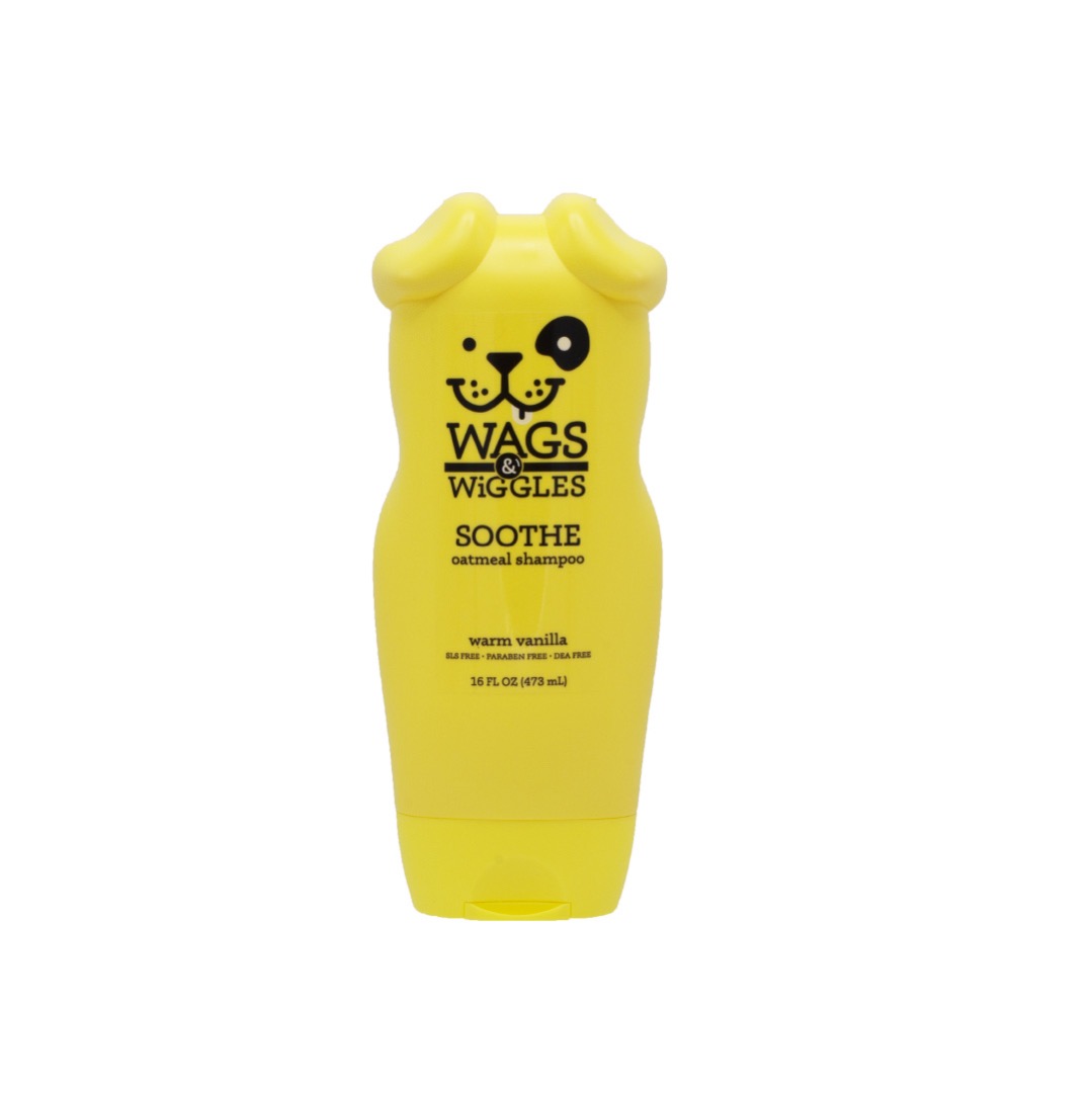 Shampoo Wags & Wiggles De Avena Natural Para Aliviar La Picazón Y Humectar El Pelaje Seco. 473 mL