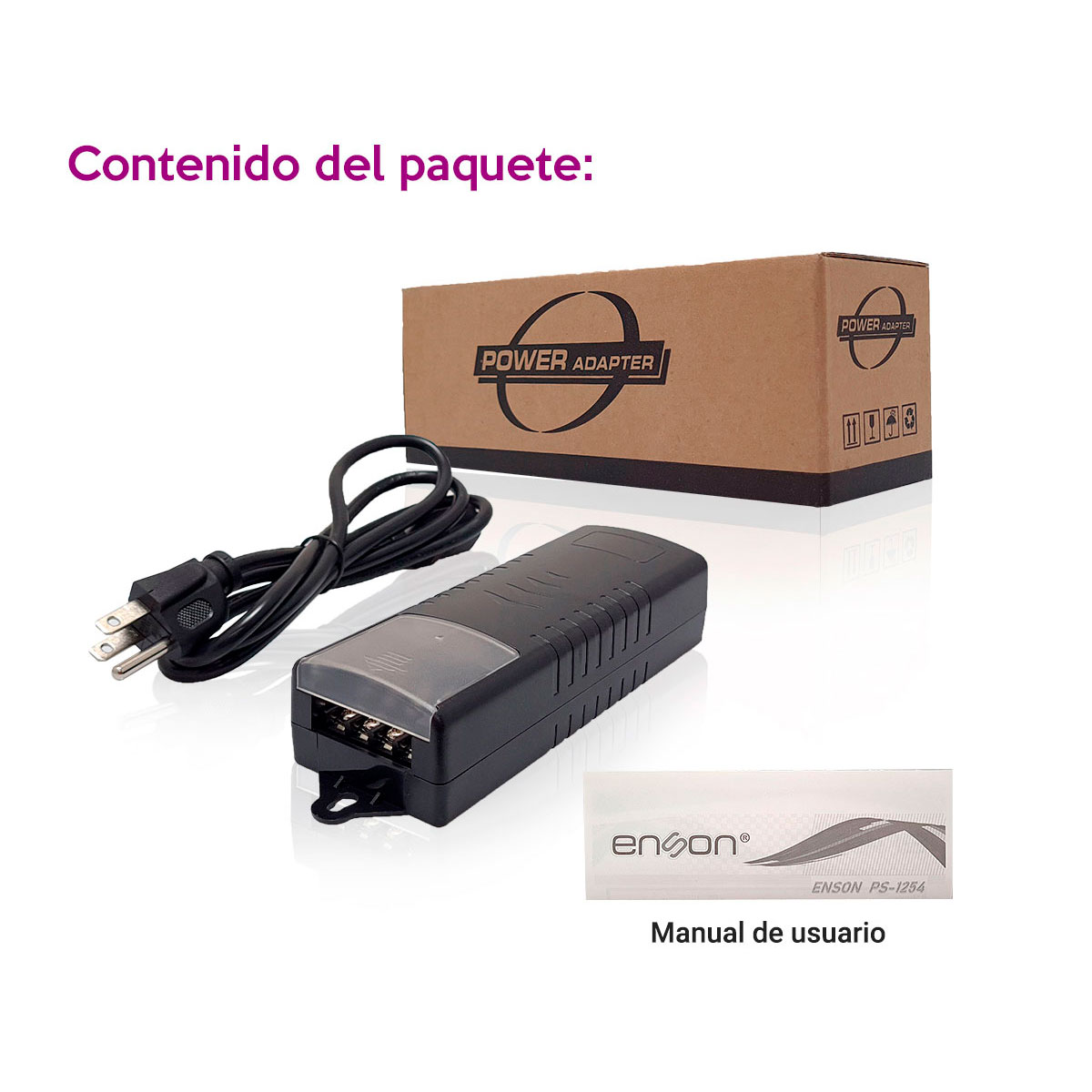 Fuente De Poder 12vdc 5amp Para Cctv con 4 Salidas Ps-1254 Enson