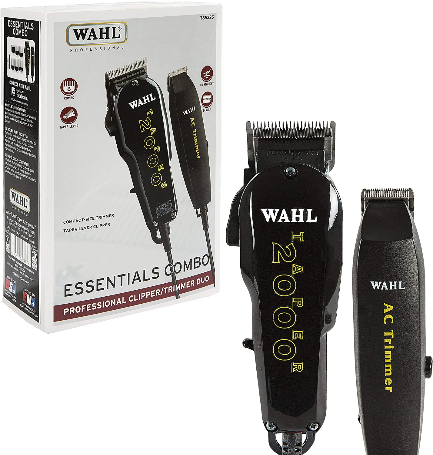 Máquina Cortapelo Wahl Essential Combo Taper 2000/ac Trimmer