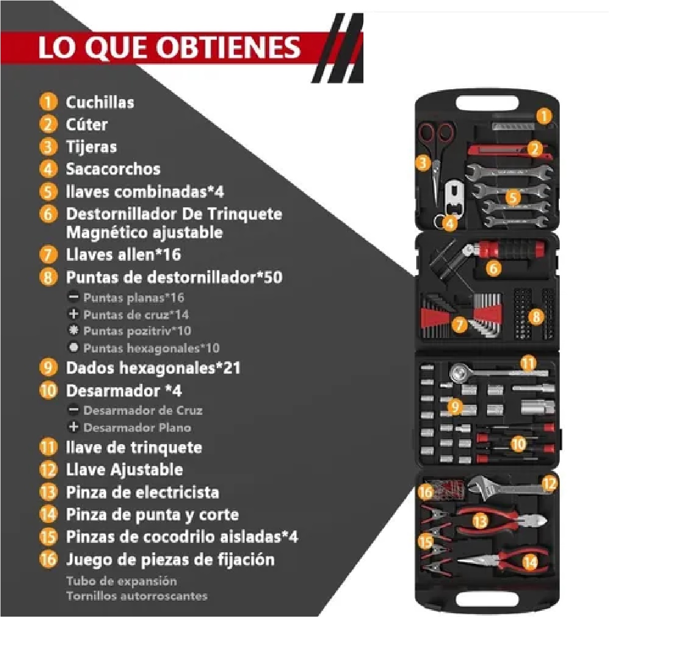 Autocle Juego De Herramientas Mecanica Dados Acerokit
