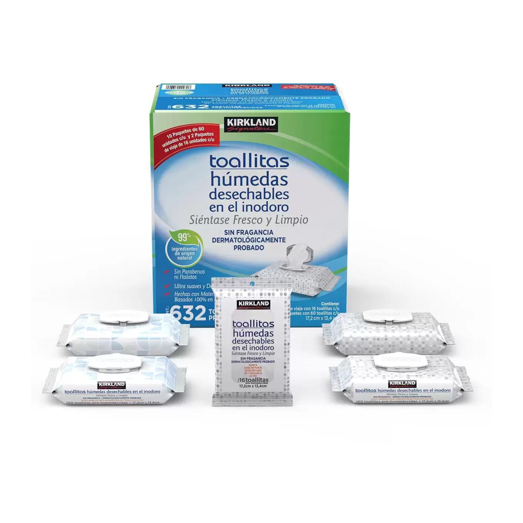 Toallitas Húmedas Desechables Sin Fragancia Kirkland 632pzas