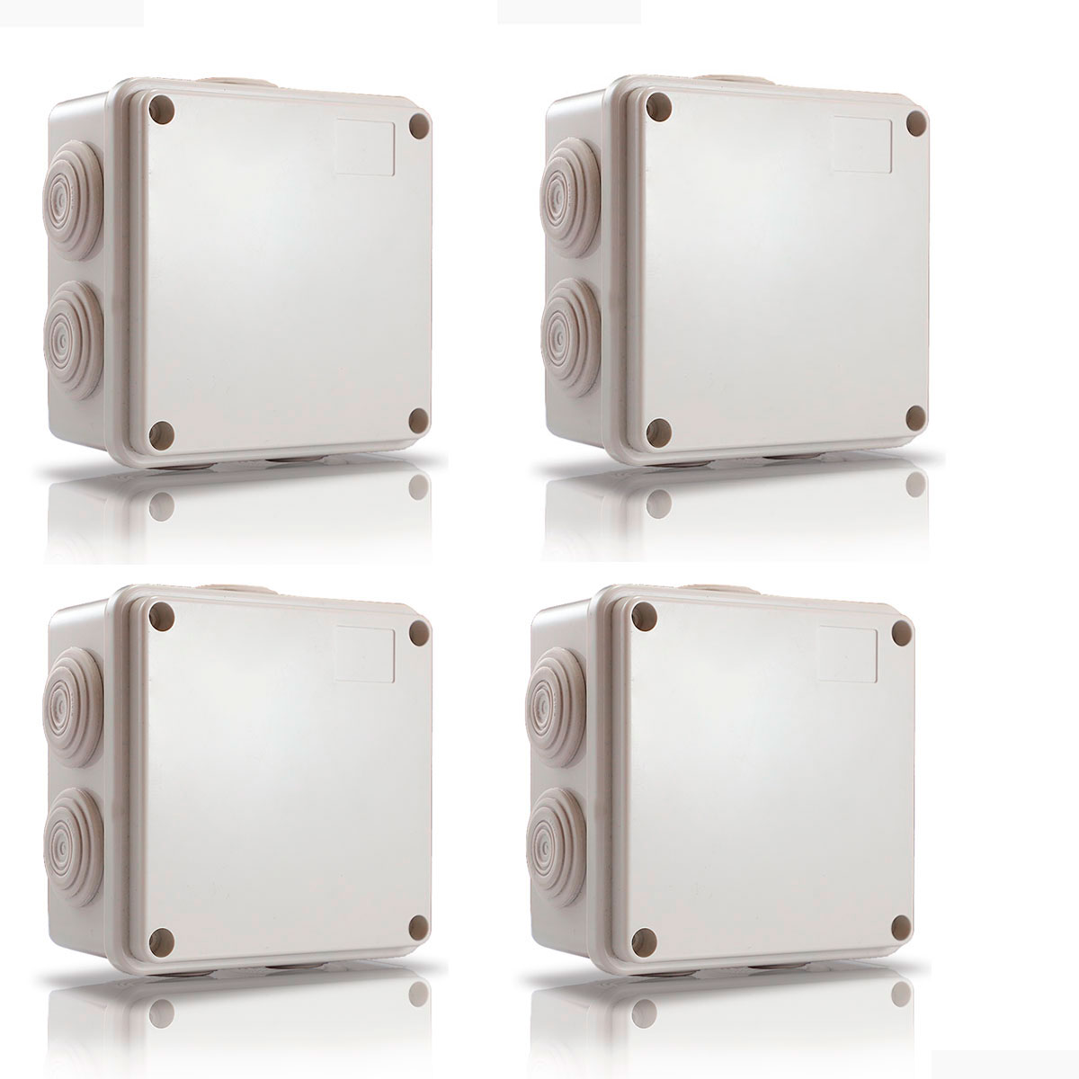 Pack 4 Cajas Estancas Ip55 Para Exterior Sello De Goma Ens-pcb1010 Enson