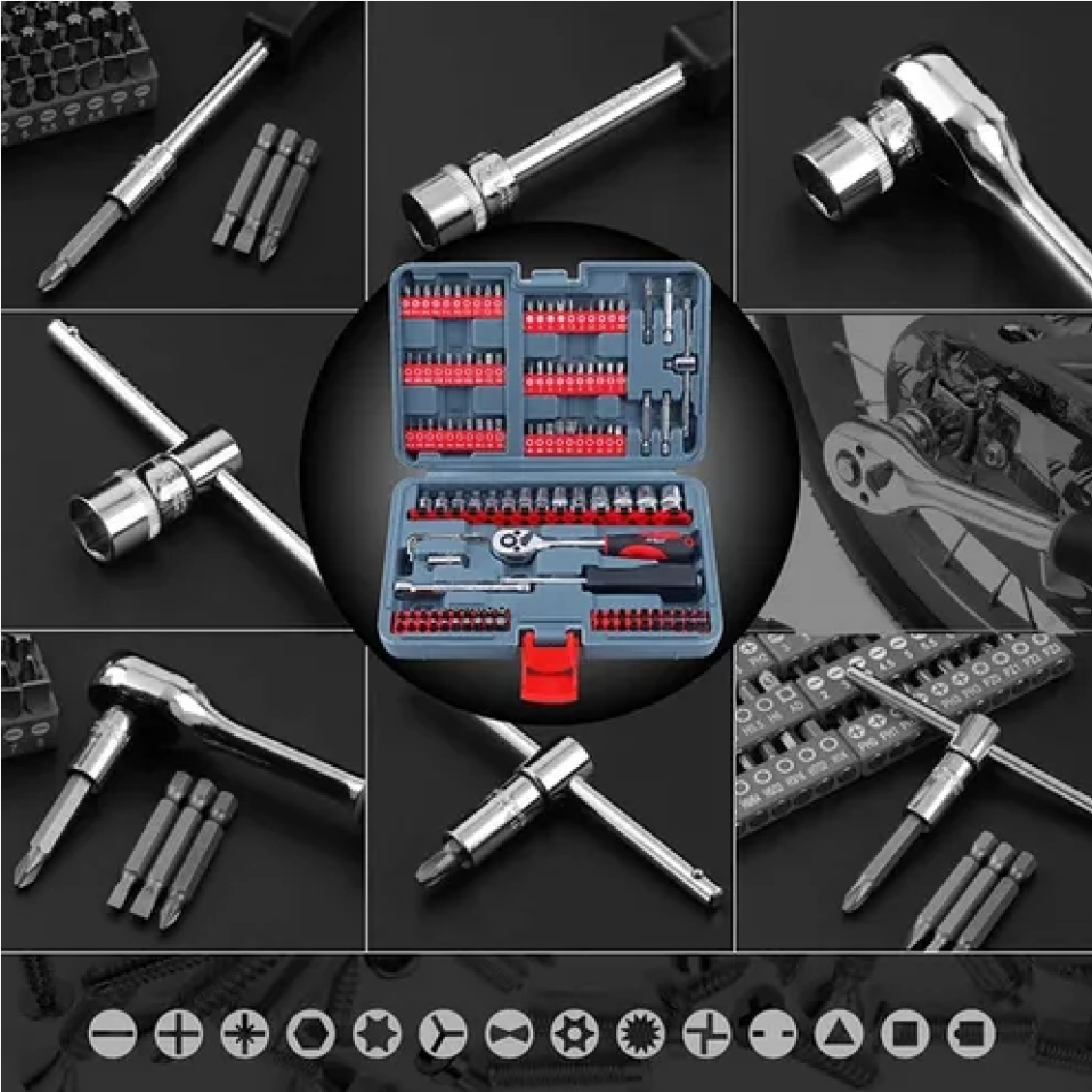 Autocle Juego De Herramientas Mecanica Dados Kit 126pcs