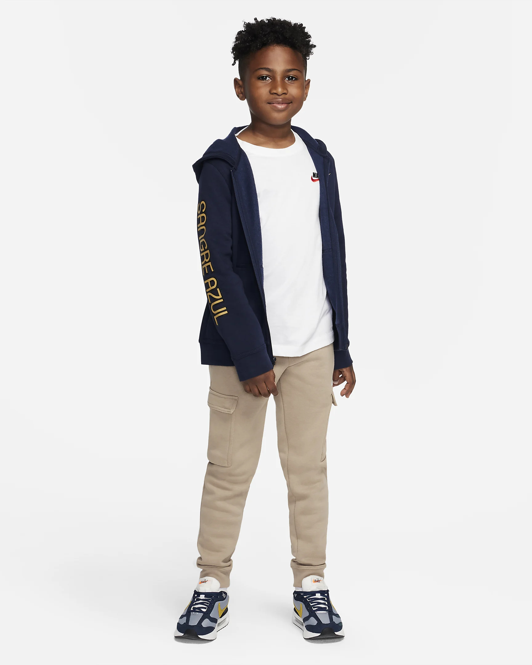 Sudadera Nike Pumas UNAM NIÑO - (SANGRE AZUL / PIEL DORADA)