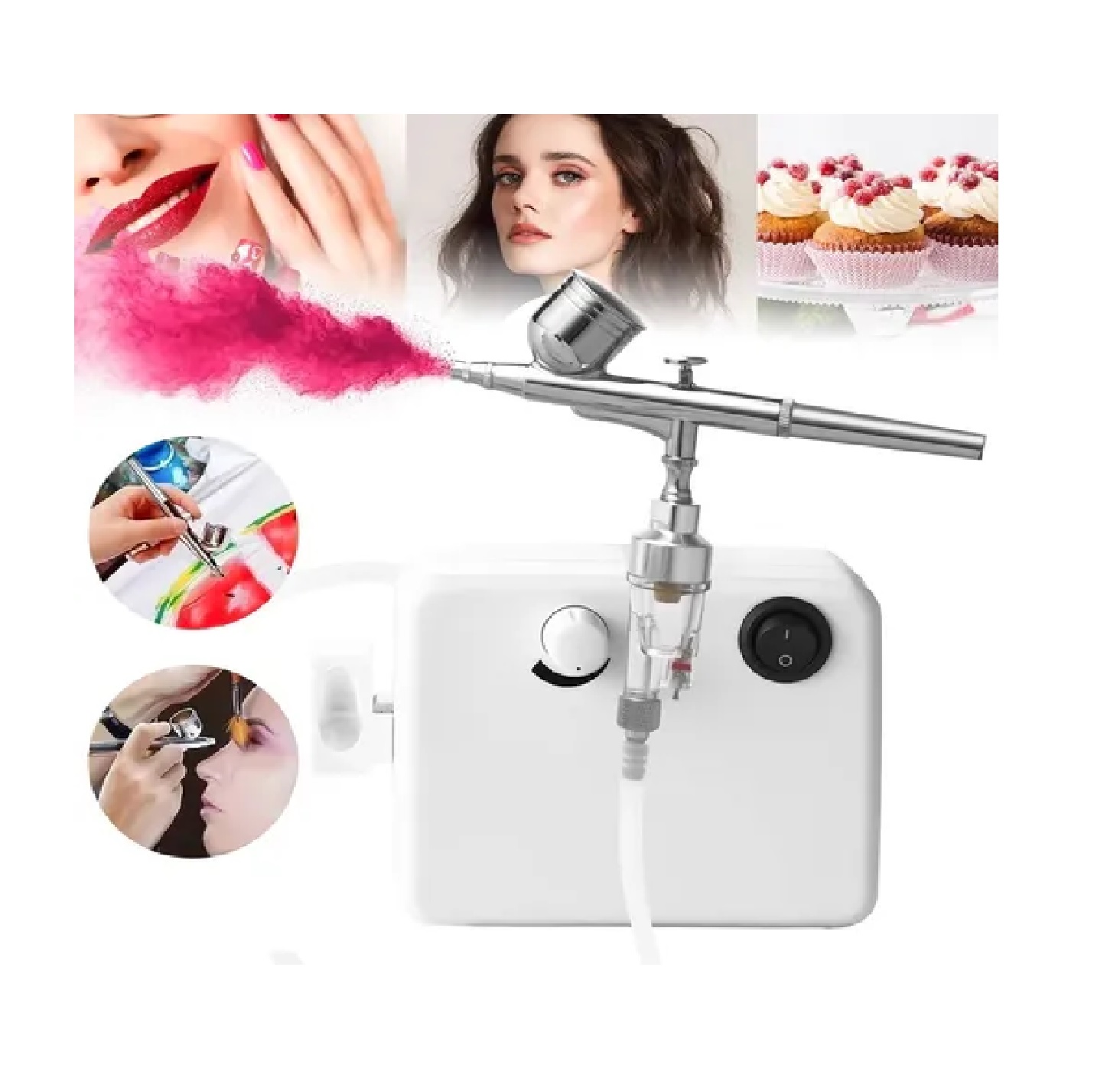 Kit Aerógrafo Profesional Multiuso De Doble Acción Mini