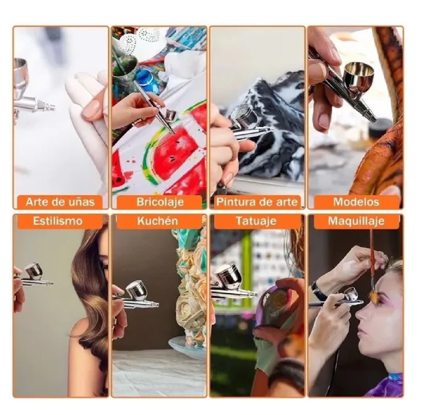 Kit Aerógrafo Profesional Multiuso De Doble Acción Mini