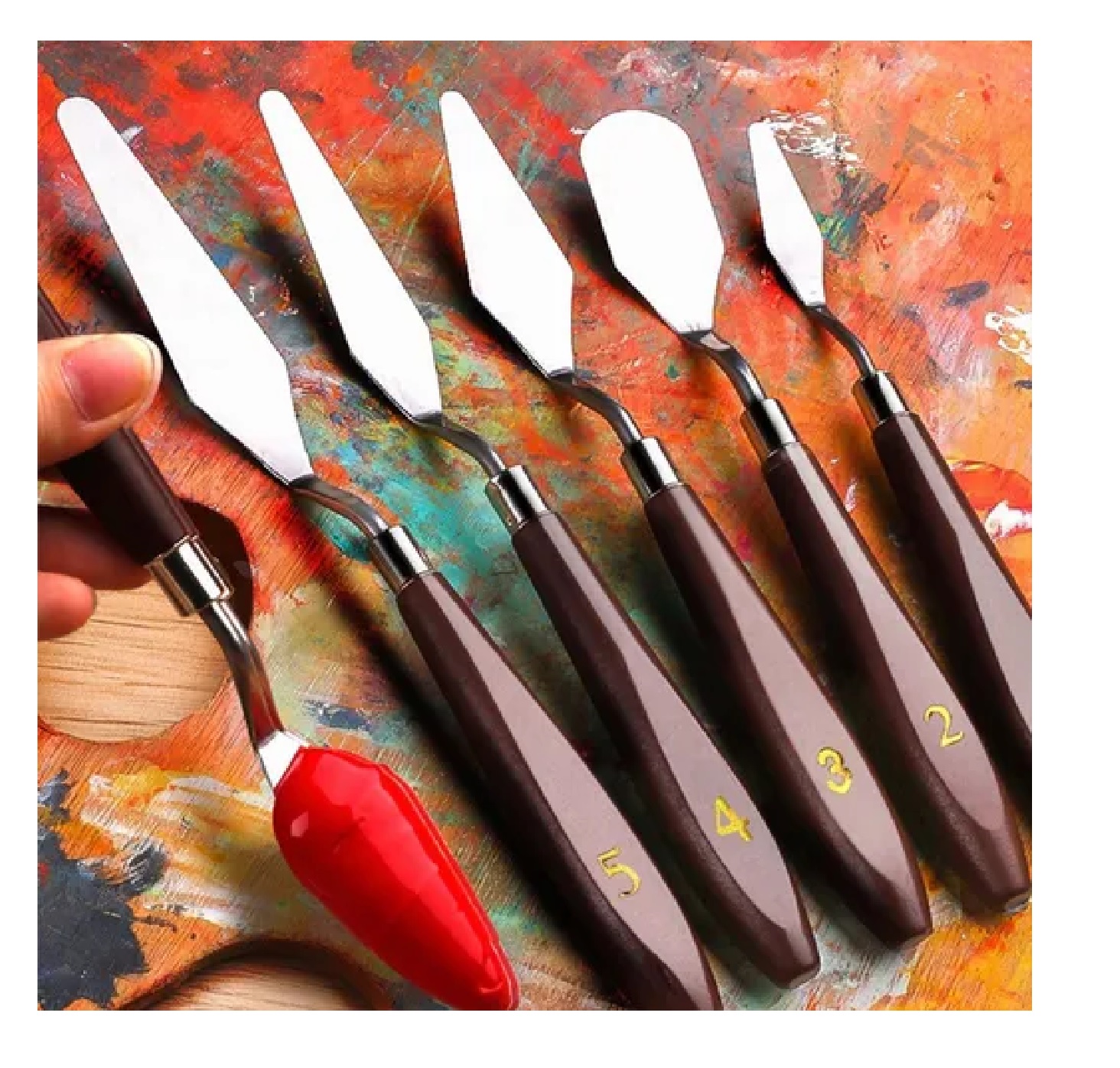 Set Espatulas Pintar Oleo Arte Escultura Pintura Artista