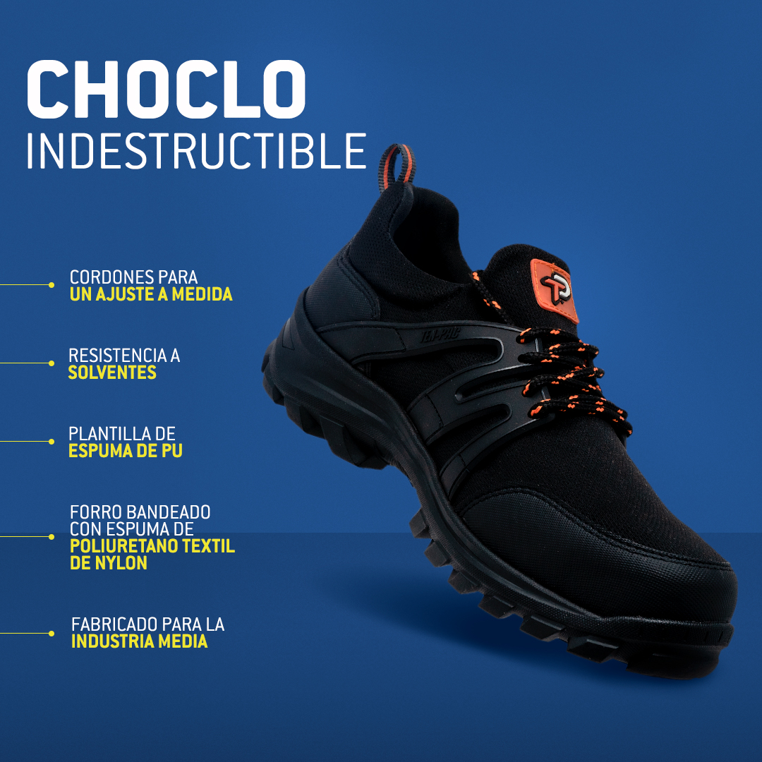 Zapato de Seguridad Ten-Pac Choclo INDESTRUCTIBLE Negro