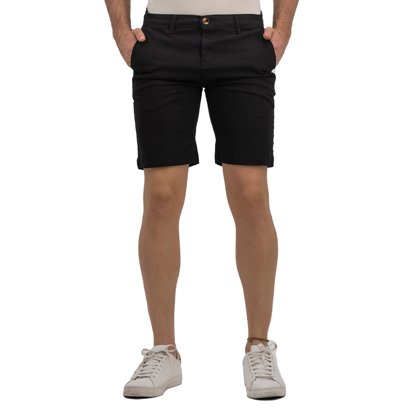Bermuda de Gabardina Premium - Negro Holstone Hombre