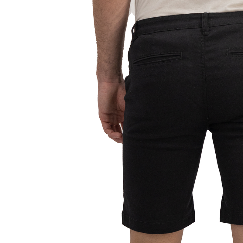 Bermuda de Gabardina Premium - Negro Holstone Hombre