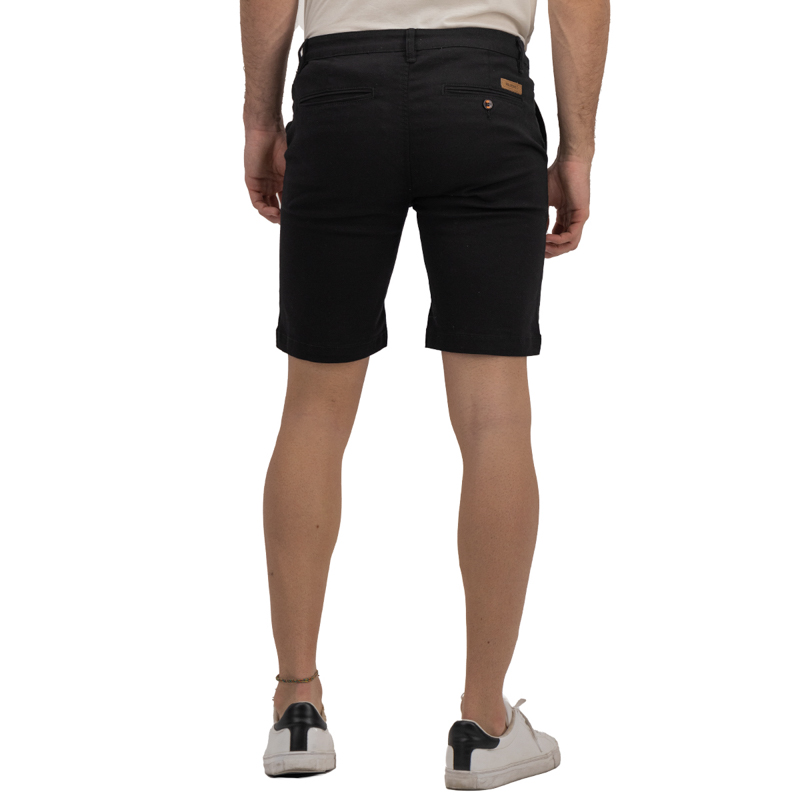 Bermuda de Gabardina Premium - Negro Holstone Hombre