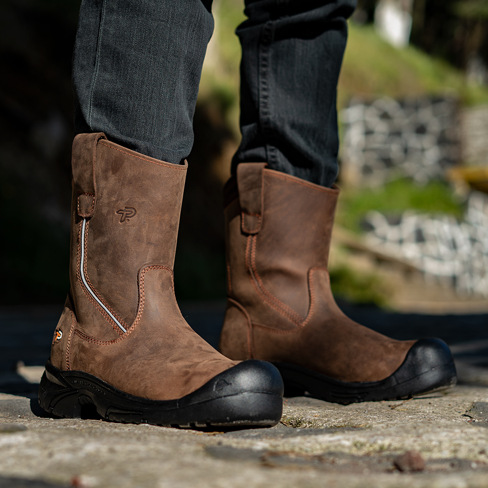 Media Bota de Seguridad Ten-Pac WELLINGTON PRO Café