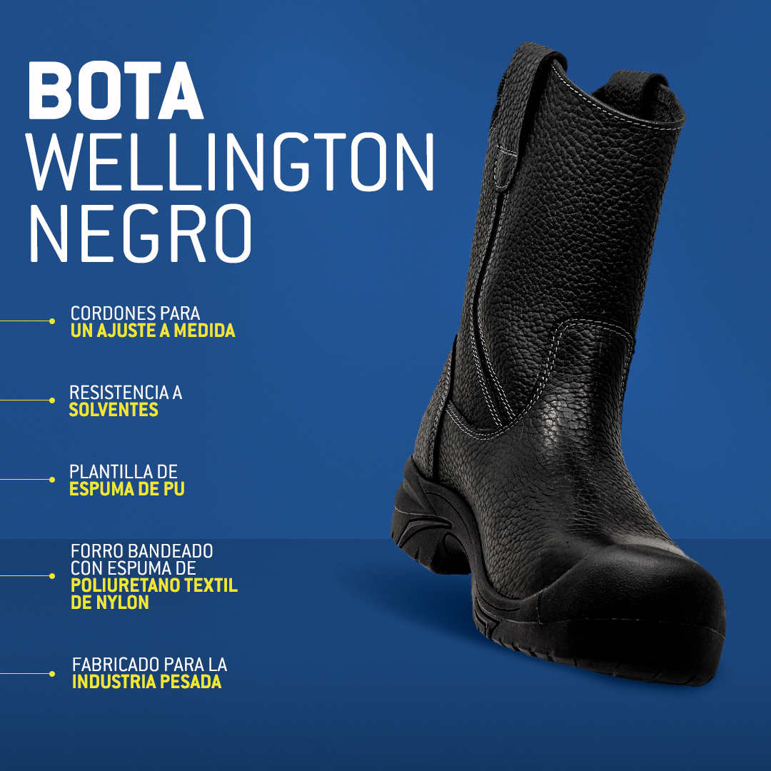Media Bota de Seguridad Ten-Pac WELLINGTON PRO Negro