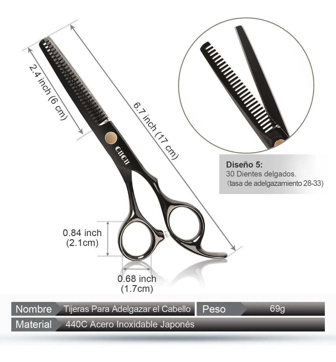 Tijeras de Barbero Kit Cortadoras De Cabello
