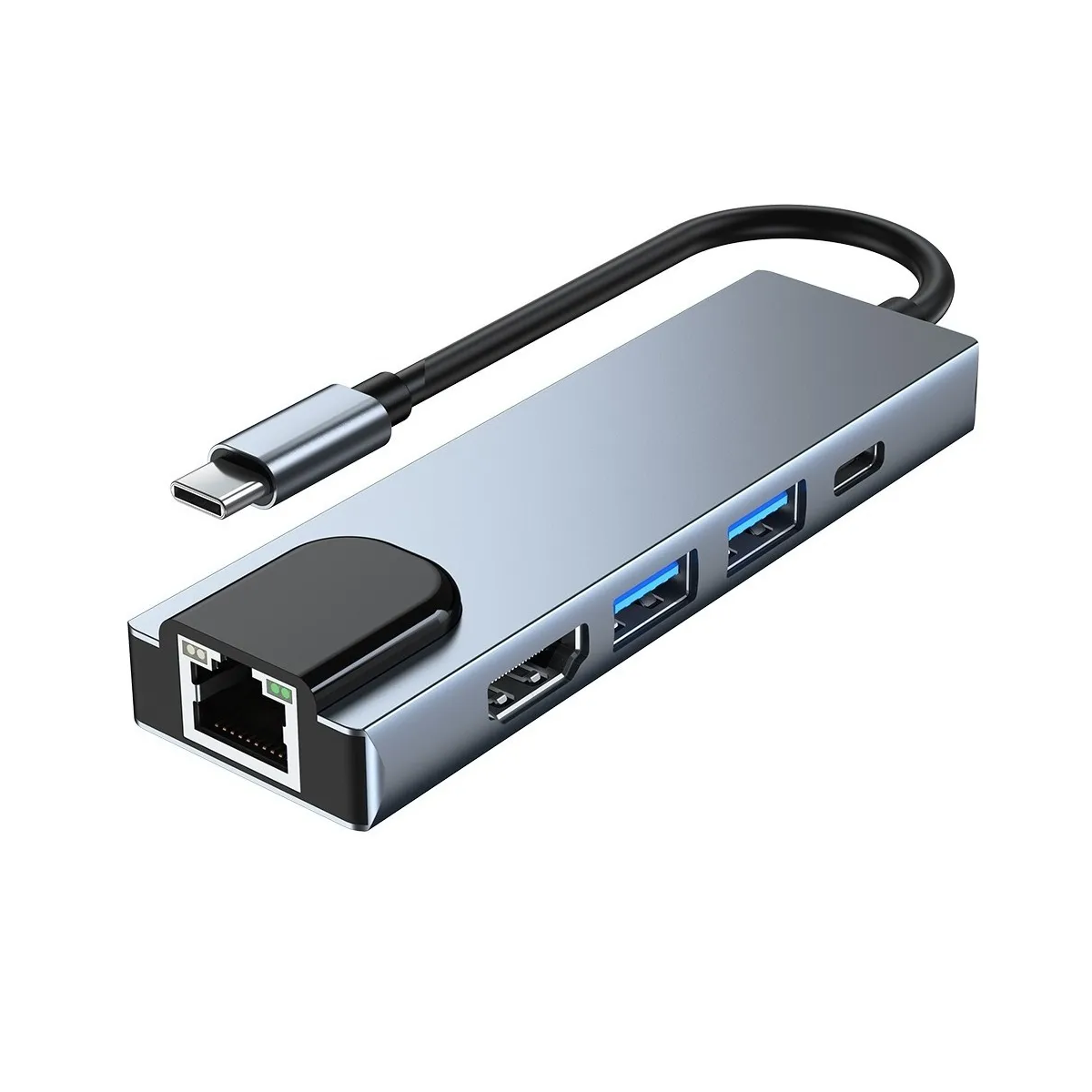 Tipo C Hub 5 En 1 Adaptador Usb C A Hdmi Con Ethernet