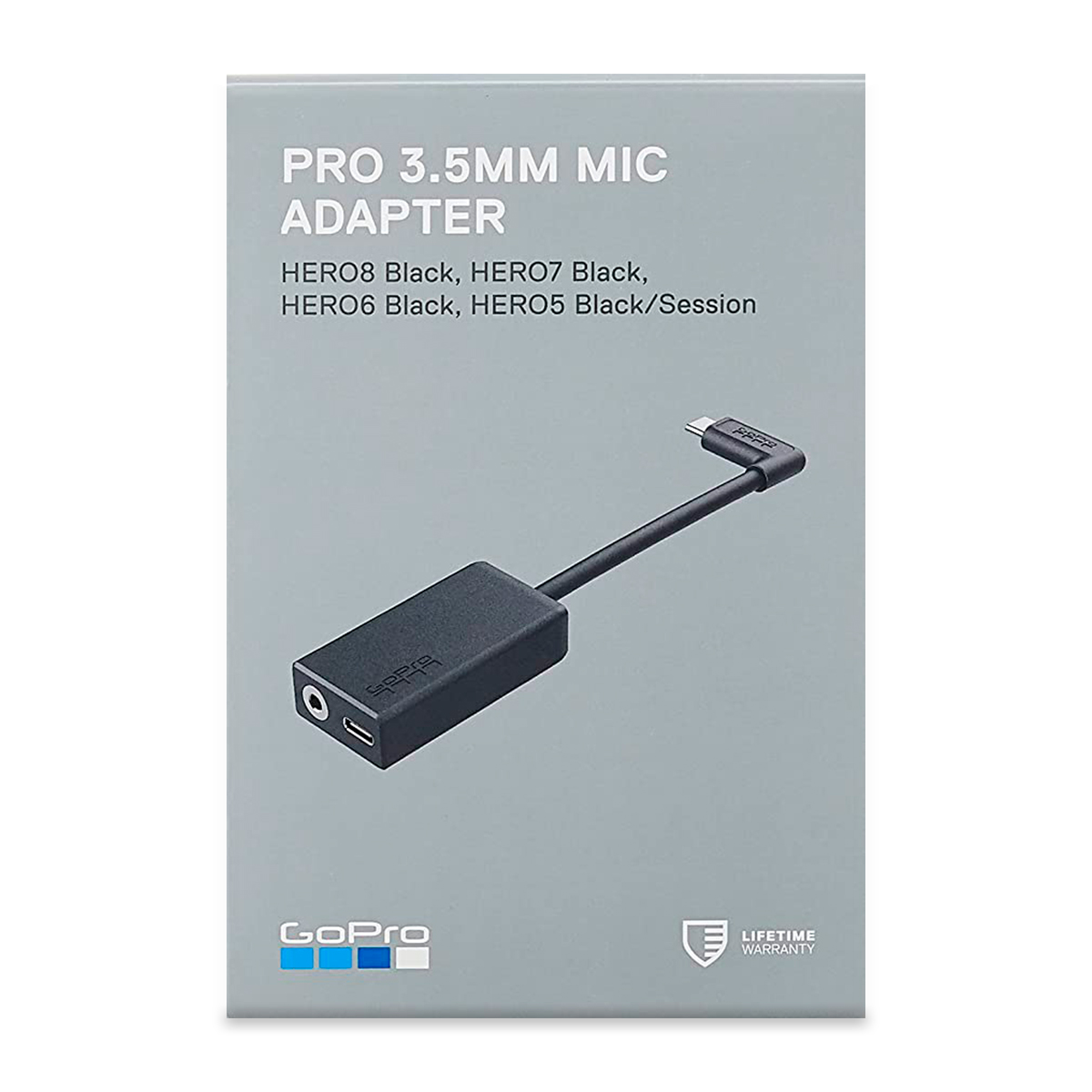 GoPro Cable Adaptador de micrófono PRO externo  de 3.5 mm para Camaras Gopro Hero 5 6 7 8 9 10 Black