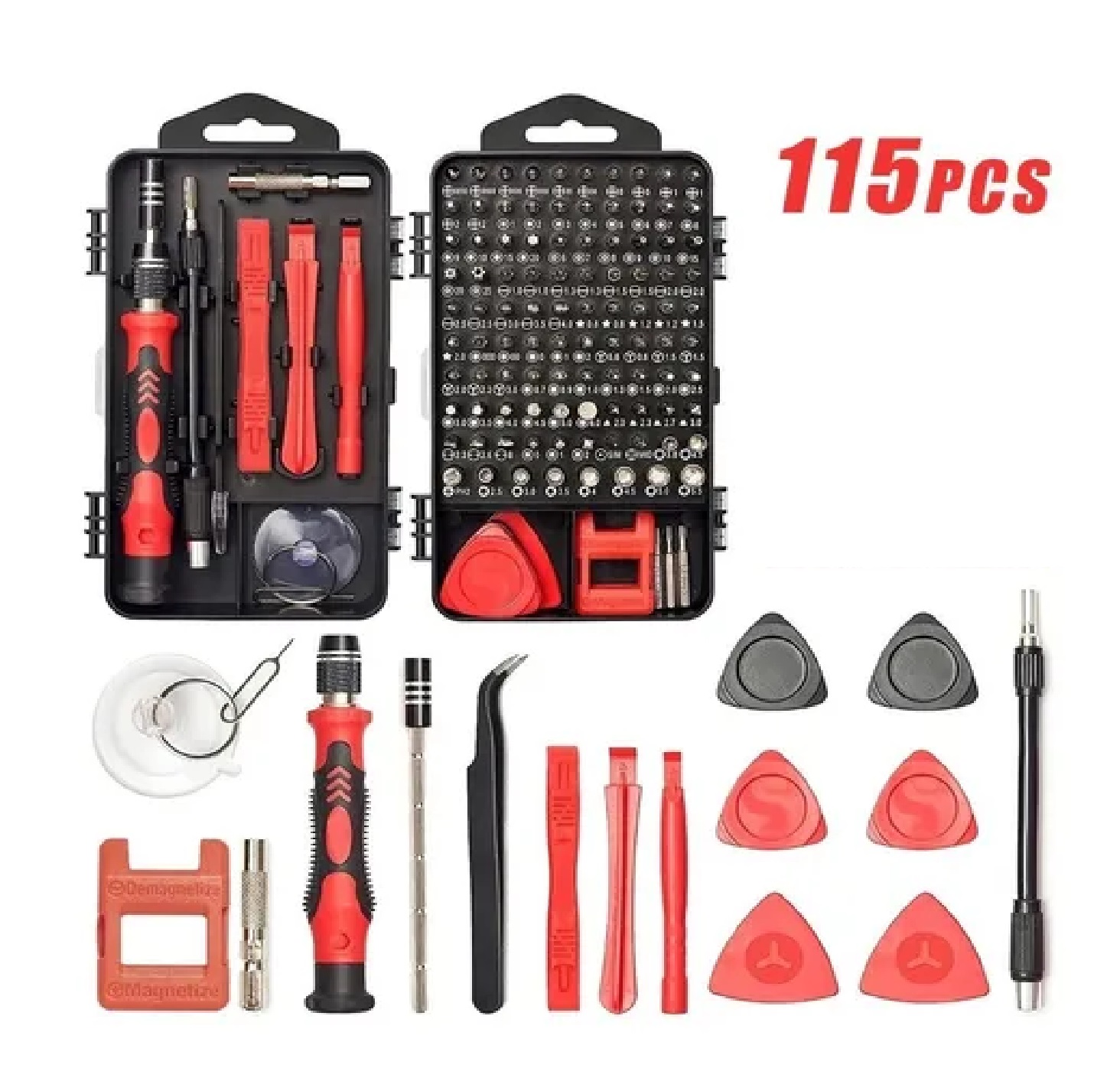 Kit De Desarmador Herramientas Reparo Precision Rojo