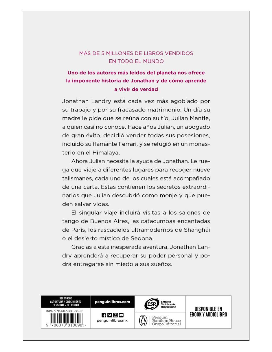 Las cartas secretas del monje que vendió su Ferrari  Autor Robin Sharma