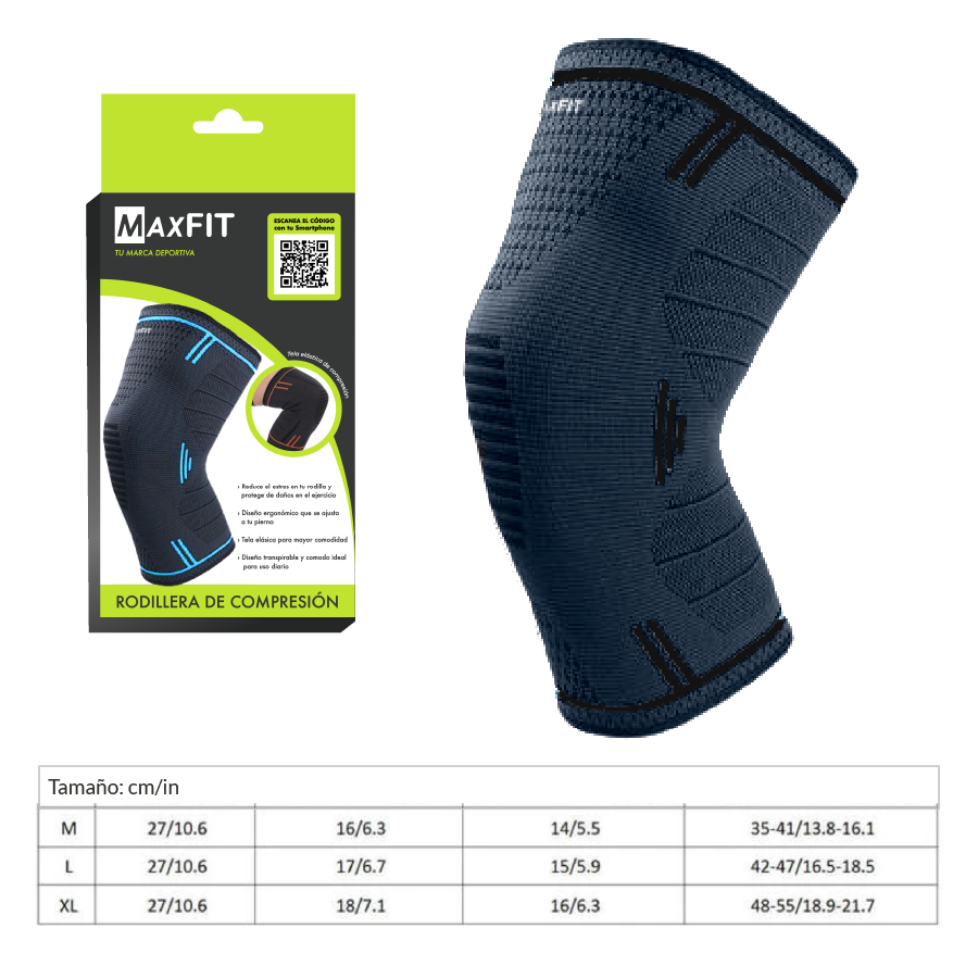 Rodillera Elastica De Compresion Correr Gym Maxfit HX904