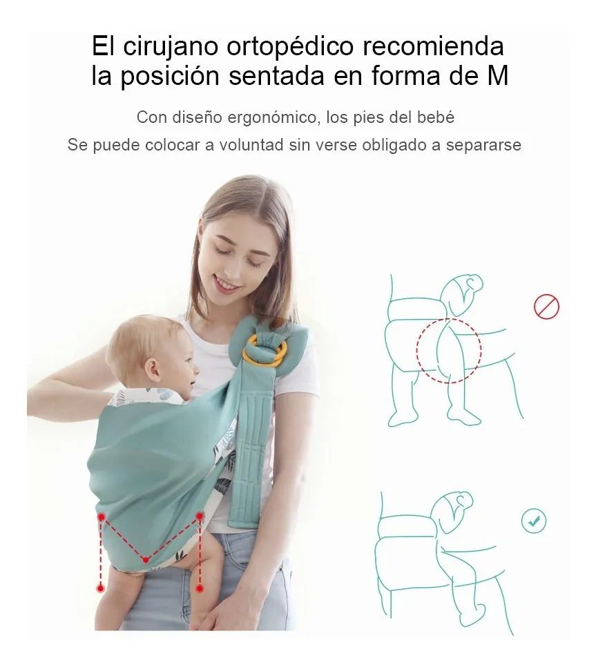 Mochila Portabebés Canguro Ergonómica Verde