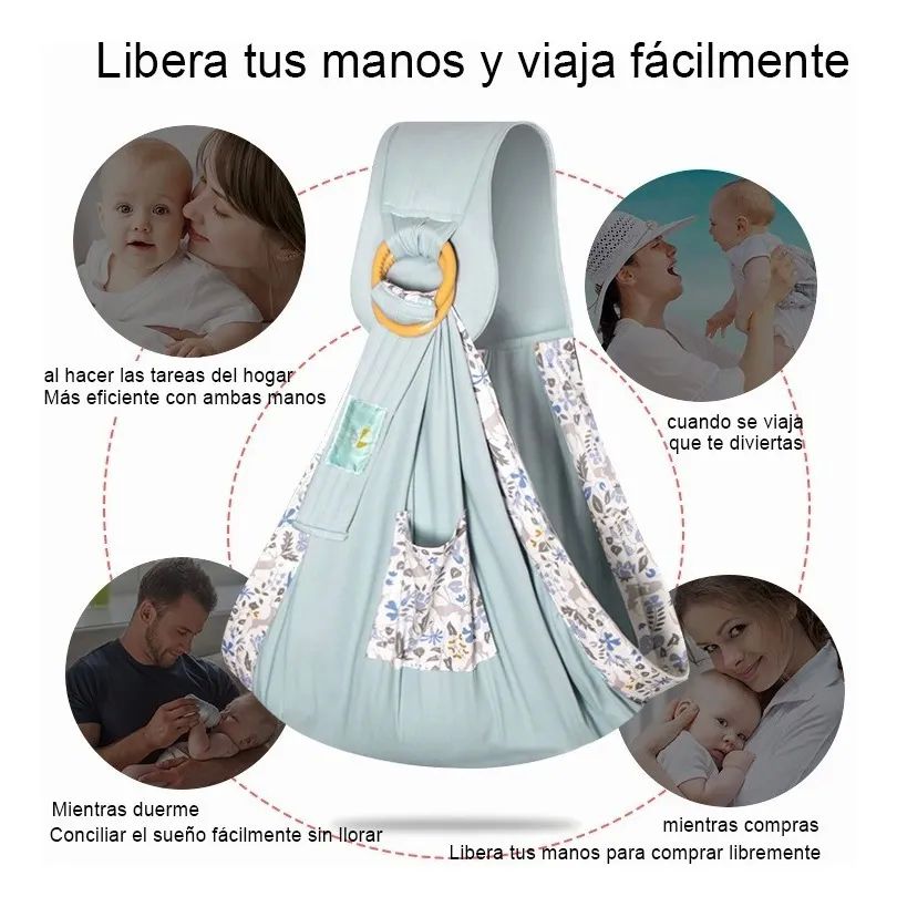 Mochila Portabebés Canguro Ergonómica Verde