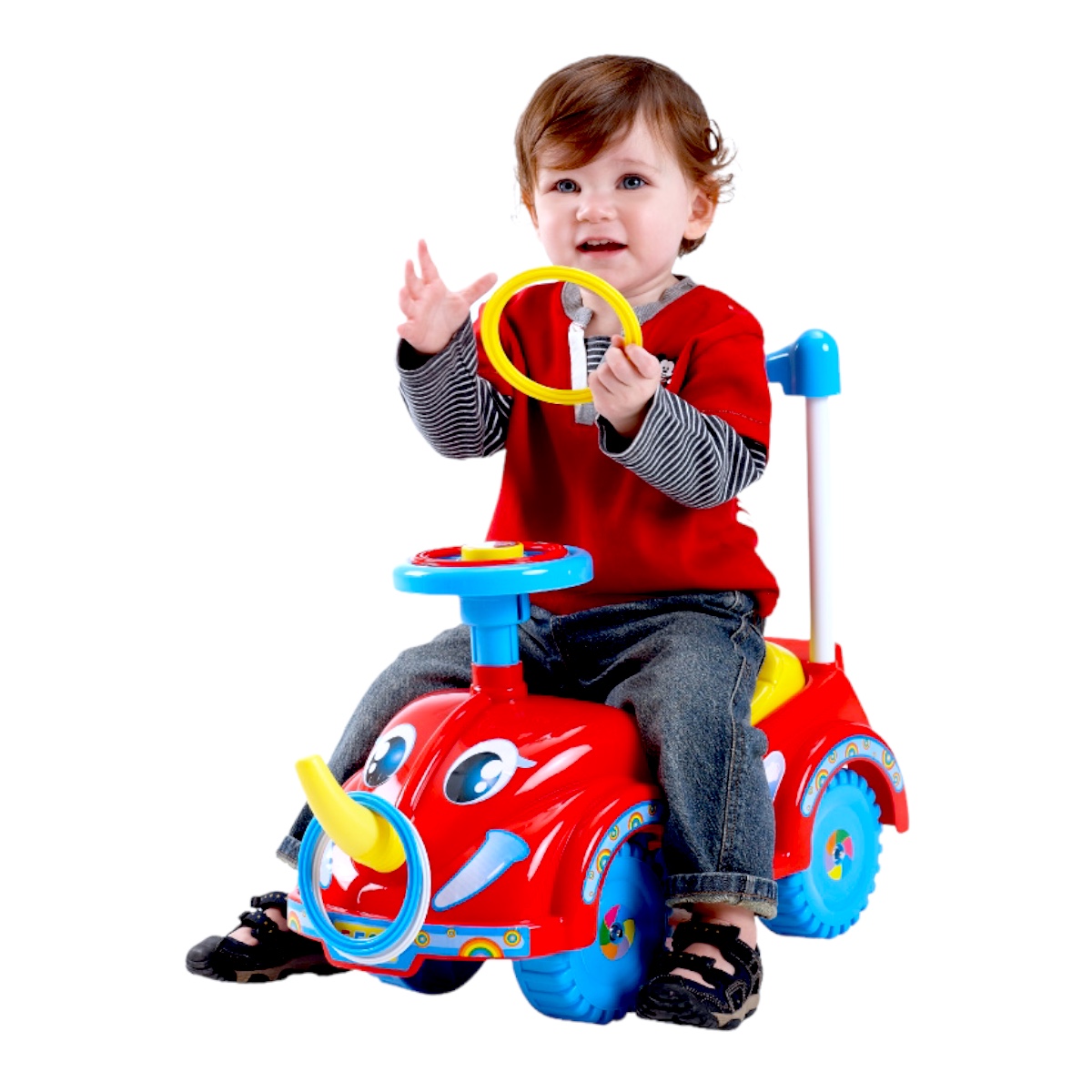 Carrito Montable Para Niños De Elefante Con Sonido