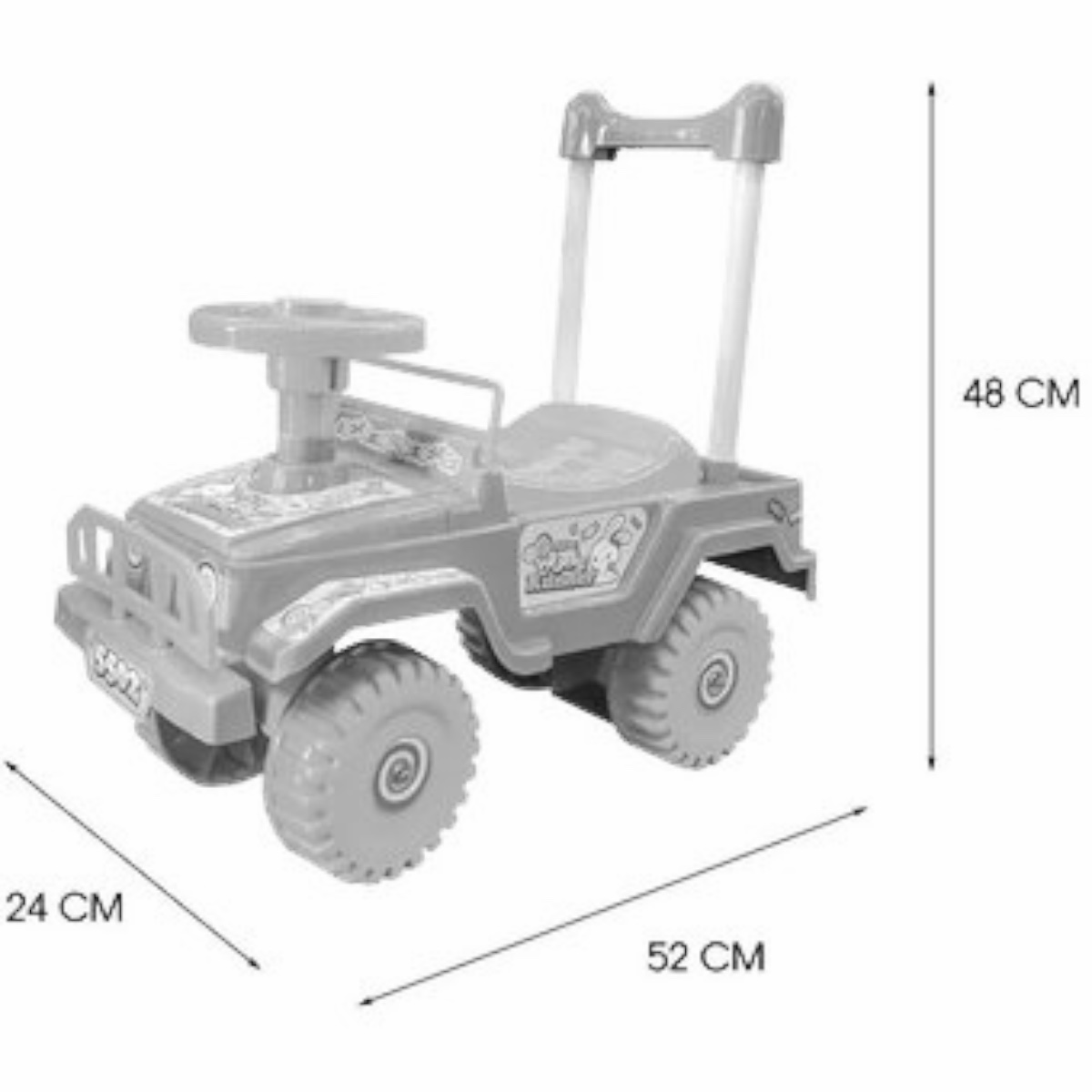 Carrito Montable Para Niños Con Sonido Mytoy De Impulso Jeep