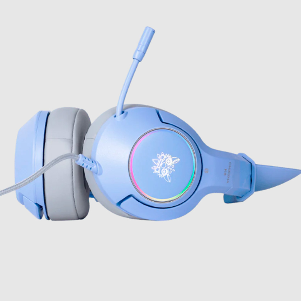 Audifonos gamer con microfono y luz led Onikuma K9 azul 3.5