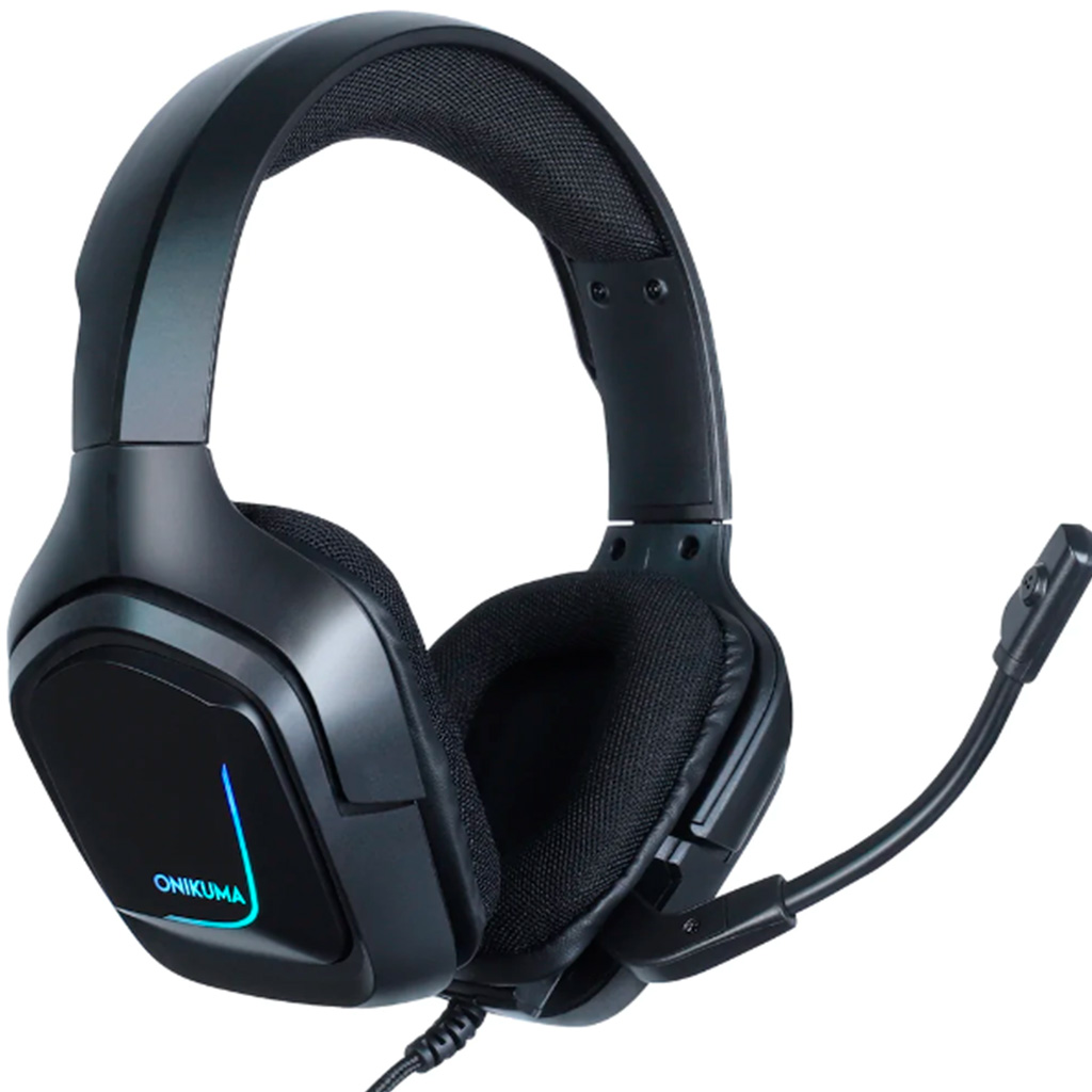 Audifonos gamer con microfono y luz led Onikuma K20 negro