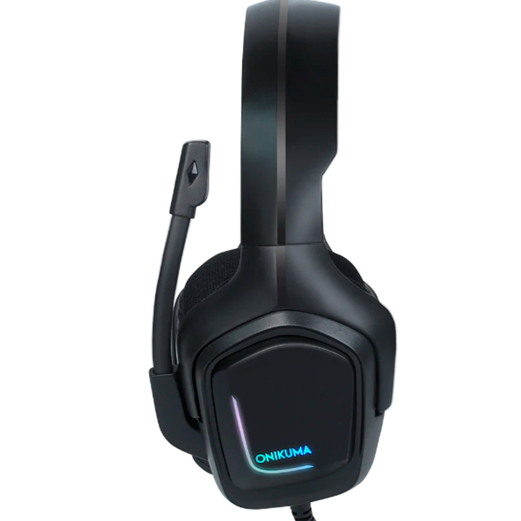 Audifonos gamer con microfono y luz led Onikuma K20 negro