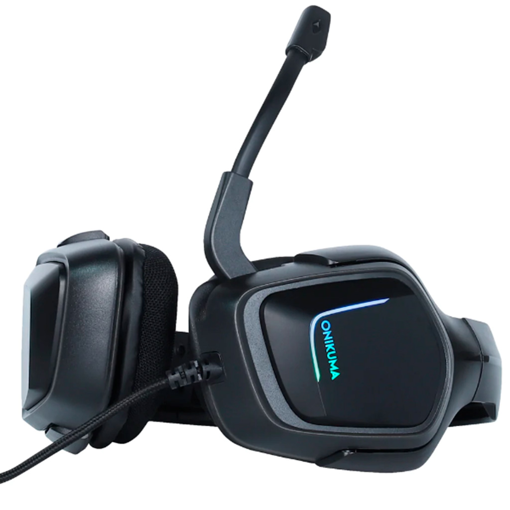 Audifonos gamer con microfono y luz led Onikuma K20 negro