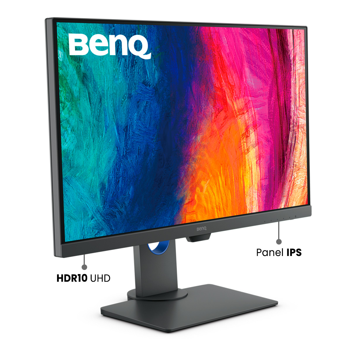 Monitor de Diseño BenQ 27 pulgadas 2K AQ Color (PD2705Q), Compatible con Mac,2560p LED, IPS, 100% Rec. 709, 100% sRGB, 10 bit, CAD/CAM, Animación, Modo cuarto obscuro, Modo doble vista, Low Blue Light, Anti reflejante, Flicker-free, AMA, Brightness Intelligence, altura/inclinación ajustable, HDMI, DP