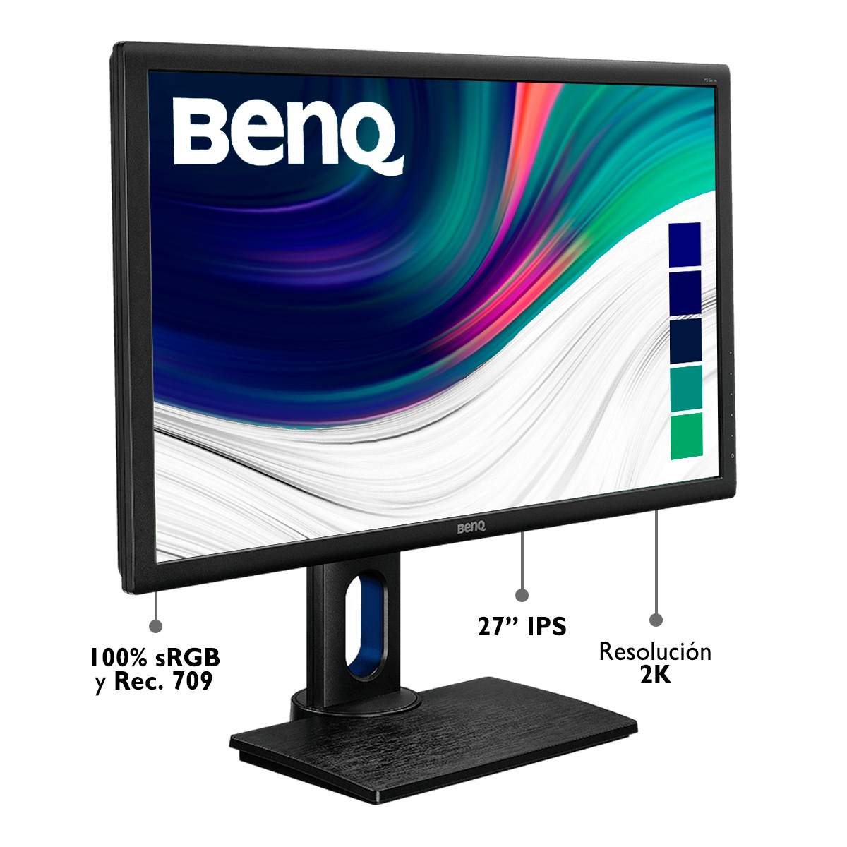 Monitor para Diseño 2K 27 pulgadas BenQ PD2700QT IPS 100% sRGB
