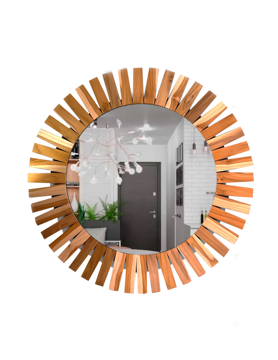 Espejo Sol Fabricado en Madera